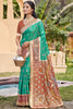 Green Silk Saree with Rich Copper Pallu Traditional Motifs 
