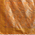 Luxury Orange Banarasi Silk Saree Rich Gold Zari Weaving Traditional Motifs