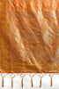 Luxury Orange Banarasi Silk Saree Rich Gold Zari Weaving Traditional Motifs