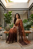 Coffee Brown Ombre Silk Saree with Zari Embroidered Border