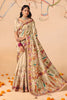 Cream Paithani Silk Saree Multicolor Traditional Zari Weaving Saree