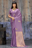 Premium Lavender Banarasi Silk Saree with Rich Zari Woven Border