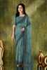 Teal Blue Woven Designer Saree with Matching Blouse