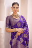 Royal Purple Banarasi Silk Saree with Gold Zari Traditional Saree