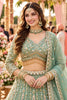Exquisite Pista Green Fancy Fabric Heavy Embroidered Designer Lehenga Choli with Dupatta for Women