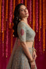 Exquisite Sky Blue Net Designer Lehenga Choli with Beads Work and Dupatta for Women