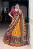 Premium Mustard Yellow Tasar Silk Semi-Stitched Lehenga Choli with Printed Dupatta