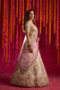 Elegant Cream Viscose Designer Lehenga Choli with Pink Dupatta and Beads Work for Women
