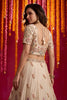 Elegant Cream Viscose Designer Lehenga Choli with Pink Dupatta and Beads Work for Women