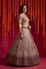 Mesmerizing Dusty Pink Net Designer Lehenga Choli with Beads Work and Dupatta for Women