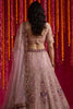 Mesmerizing Dusty Pink Net Designer Lehenga Choli with Beads Work and Dupatta for Women