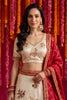 Radiant Cream Viscose Designer Lehenga Choli with Beads Work and Dupatta for Women