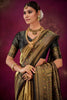 Classic Gold Black Kanjivaram Silk Saree with Rich Zari Border