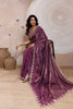 Wine Purple Silk Saree Golden Zari Embroidery Border Matching Blouse