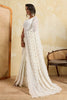 White Designer Saree with Embroidery Sequins Georgette Saree