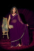 Deep Purple Georgette Saree with Embroidered Border Designer Saree