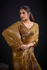 Rich Mustard Gold Tissue Silk Saree with Zari Polka Butti Work