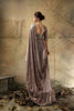 Luxury Mauve Velvet Satin Beads Sequins Zari Work Saree for Women