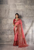 Beautiful Pink Banarasi Silk Saree Meenakari Zari Woven for Women