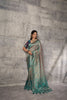 Royal Teal Blue Banarasi Silk Saree Meenakari Zari Woven for Women