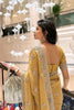 Mustard Gold Embroidered Silk Saree with Heavy Designer Border
