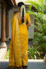 Mustard Yellow Kanjivaram Silk Saree Gold Zari Border Motif Pallu