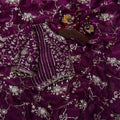 Rani Pink Organza Saree Heavy Sequins Embroidery Designer Blouse