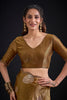 Rich Mustard Gold Tissue Silk Saree with Zari Polka Butti Work