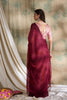 Elegant Maroon Pleated Saree with Designer Printed Blouse