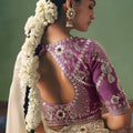 Cream Silk Saree with Heavy Golden Embroidery Border Designer Blouse