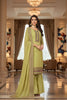 Pista Green Kurta Sharara Set Embroidered Neckline Designer Dupatta