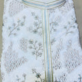 Premium Off White Fendy Silk Embroidered Party Wear Kurta Pajama for Men