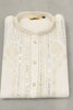 Stylish Off White Fendy Silk Embroidered Party Wear Kurta Pajama for Men