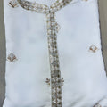 Trendy Off White Fendy Silk Embroidered Party Wear Kurta Pajama for Men