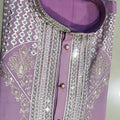 Amazing Pink Fendy Silk Embroidered Party Wear Kurta Pajama for Men