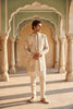 Stylish Cream Embroidered Designer Kurta Pyjama with Jacket for Men