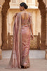 Dusty Pink Organza Silk Saree with Heavy Embroidery Designer Border
