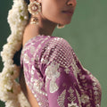 Cream Silk Saree with Heavy Golden Embroidery Border Designer Blouse