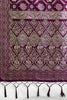 Luxury Wine Purple Banarasi Silk Saree Rich Gold Zari Weaving Traditional Motifs