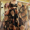 Enchanting Black Organza Floral Digital Printed Designer Lehenga Choli with Dupatta