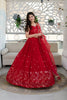 Graceful Red Embroidered Georgette Lehenga Choli with Dupatta for Wedding