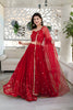 Graceful Red Embroidered Georgette Lehenga Choli with Dupatta for Wedding