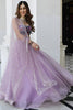 Elegant Lavender Organza Designer Lehenga Choli with Embroidered Work and Dupatta