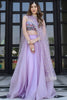 Elegant Lavender Organza Designer Lehenga Choli with Embroidered Work and Dupatta