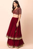 Stunning Red Georgette Embroidered Wedding Lehenga Choli with Dupatta