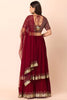 Stunning Red Georgette Embroidered Wedding Lehenga Choli with Dupatta