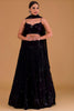 Elegant Black Georgette Embroidered Party Wear Lehenga Choli with Dupatta