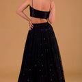 Elegant Black Georgette Embroidered Party Wear Lehenga Choli with Dupatta