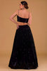 Elegant Black Georgette Embroidered Party Wear Lehenga Choli with Dupatta