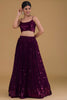 Gorgeous Purple Georgette Embroidered Party Wear Lehenga Choli with Dupatta